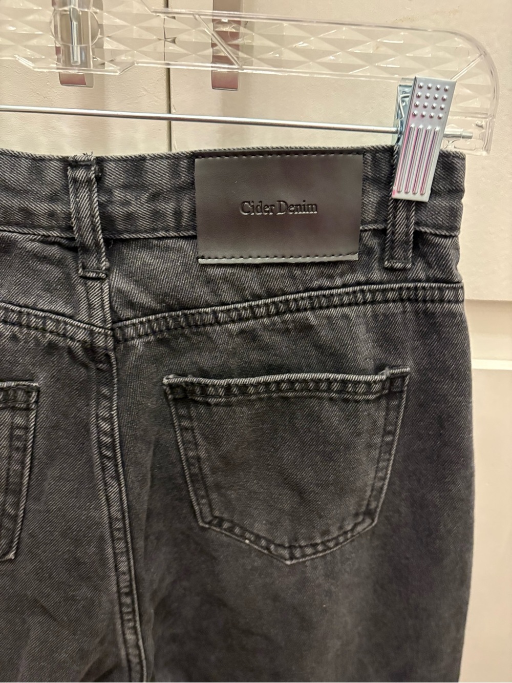 Cider Black High-Rise Wide-Leg Jeans Women’s XS | 90s,Baggy,Grunge,Whimsygoth, - Picture 4 of 11